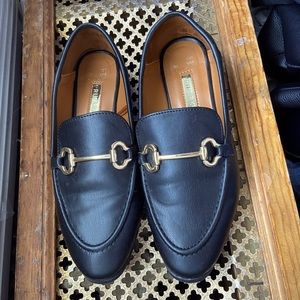 Primark Black and gold loafers